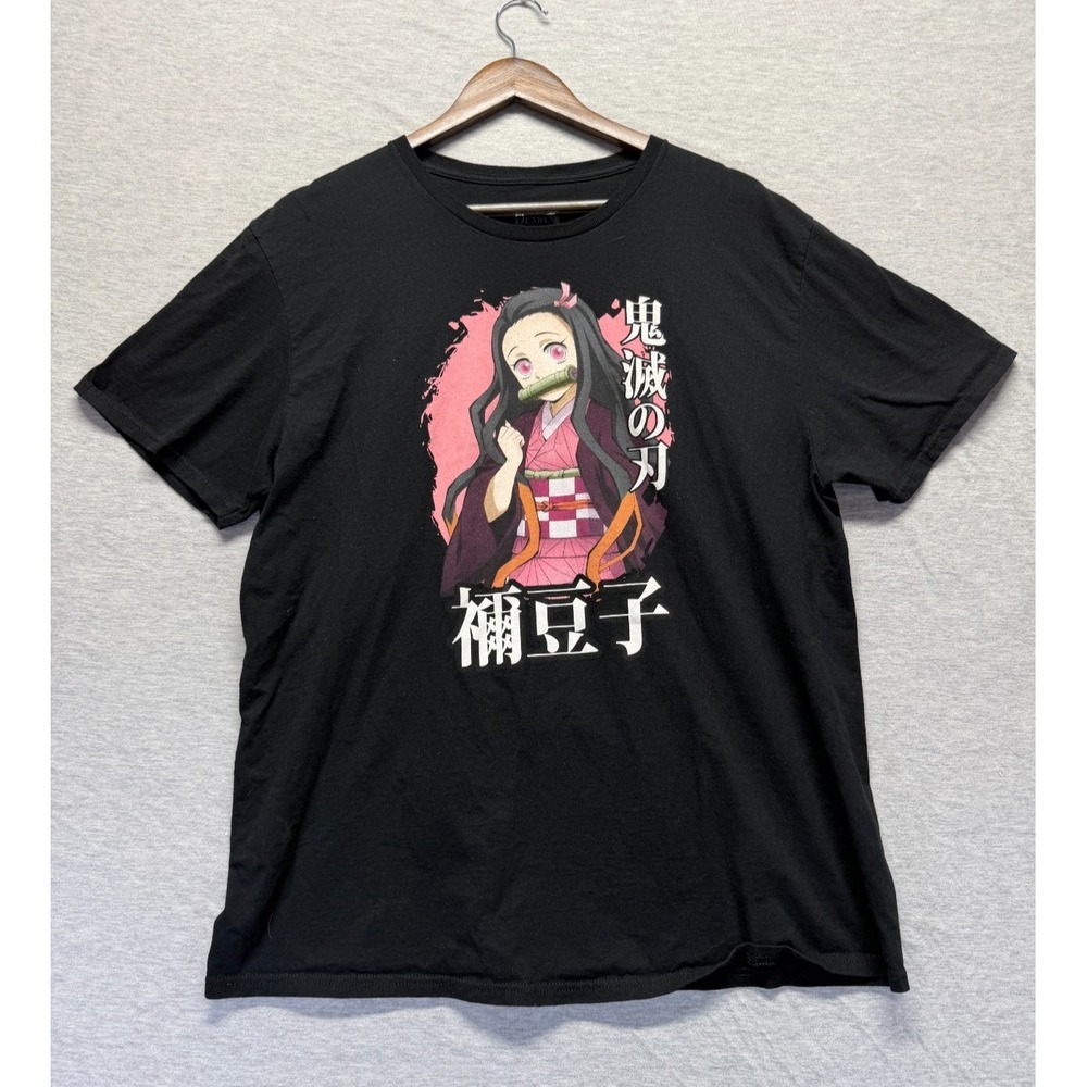 Aniplex Demon Slayer Kimetsu No Yaiba T Shirt Men XL Black Graphic Nezuko Kamado